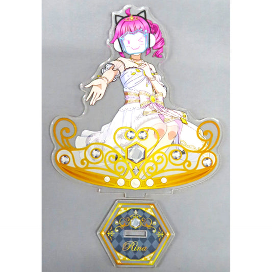 Rina Tennoji BIG Acrylic Stand Nijigaku Brilliant Jewelry Love Live! School Idol Festival GiGO Collab Cafe SIF Series 10th Anniv [USED]
