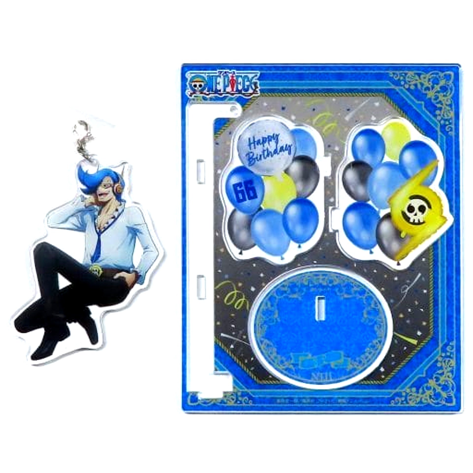 Niji One Piece Birthday Yurayura Wobble Acrylic Stand 2023 Mugiwara Store Limited [USED]