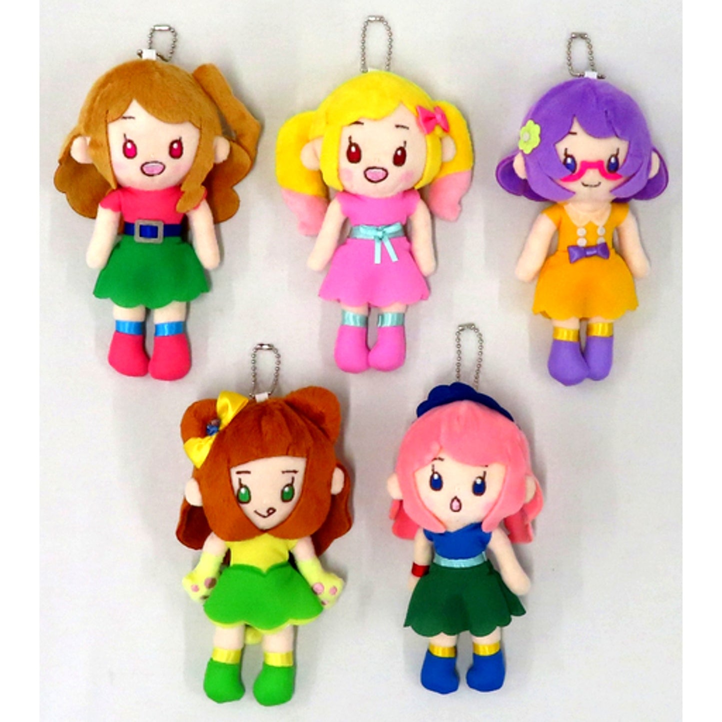 Group Mascot Charm Set of 5 Aikatsu Stars! AIKATSU! STYLE for Lady [USED]