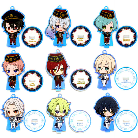 Set of 9 Ensemble Stars!! Reminiscence Selection Element x animatecafe Illustration Visual Aurora Acrylic Stand Collection [USED]