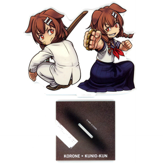 Inugami Korone VTuber Hololive Inugami Korone x Nekketsu Koha Kunio-kun Collaboration Acrylic Stand [USED]