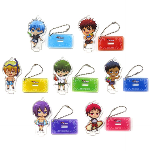 Set of 7 Kuroko's Basketball Water Play Acrylic Keychain Collection with Stand [USED]