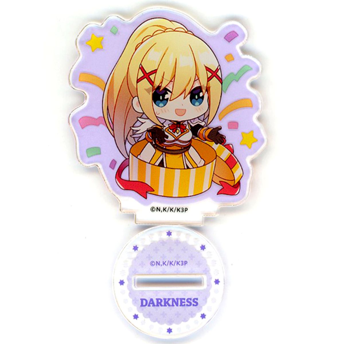 Darkness Gift Box Mini Character Acrylic Stand Figure Kujibikido KonoSuba: God's Blessing on This Wonderful World! Darkness Birthday Kuji C-6 Prize [USED]