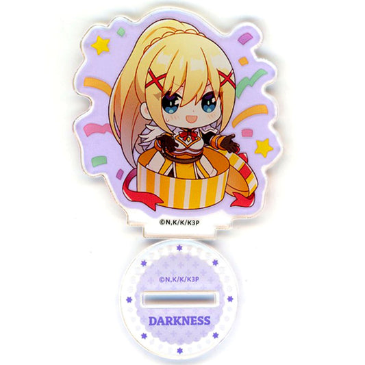 Darkness Gift Box Mini Character Acrylic Stand Figure Kujibikido KonoSuba: God's Blessing on This Wonderful World! Darkness Birthday Kuji C-6 Prize [USED]