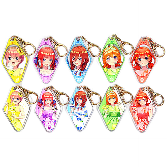 Ichika Nakano & Others Fruit Dress Ver. The Quintessential Quintuplets Movie All 10 Types Set Newly Drawn Illustration Random Acrylic Keychains [USED]