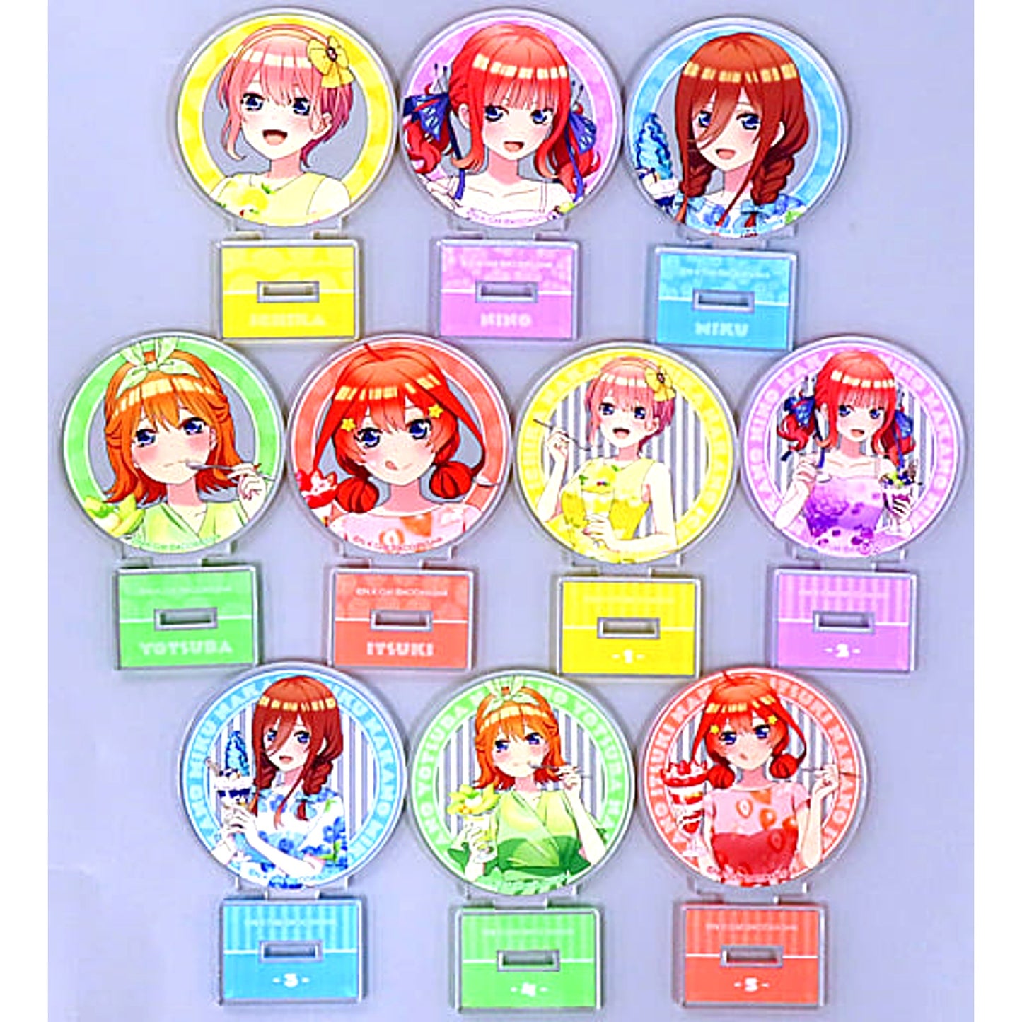 The Quintessential Quintuplets Movie Newly Drawn Illustration Fruit One-Piece Ver. Trading Acrylic Stand Set of 10 Types [USED]