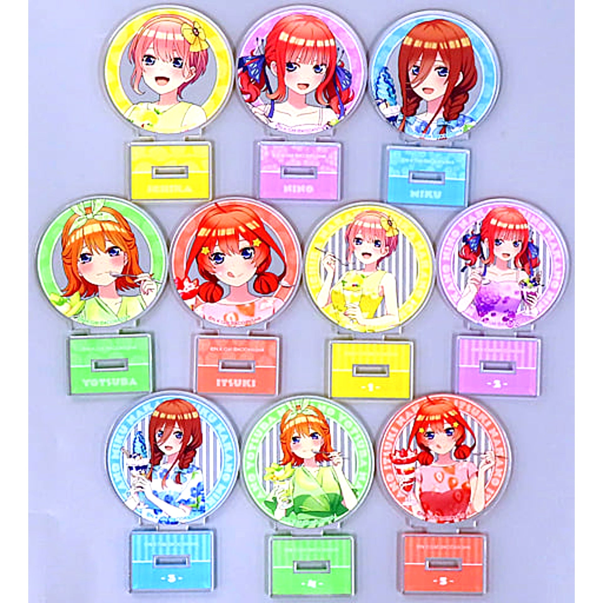 The Quintessential Quintuplets Movie Newly Drawn Illustration Fruit One-Piece Ver. Trading Acrylic Stand Set of 10 Types [USED]