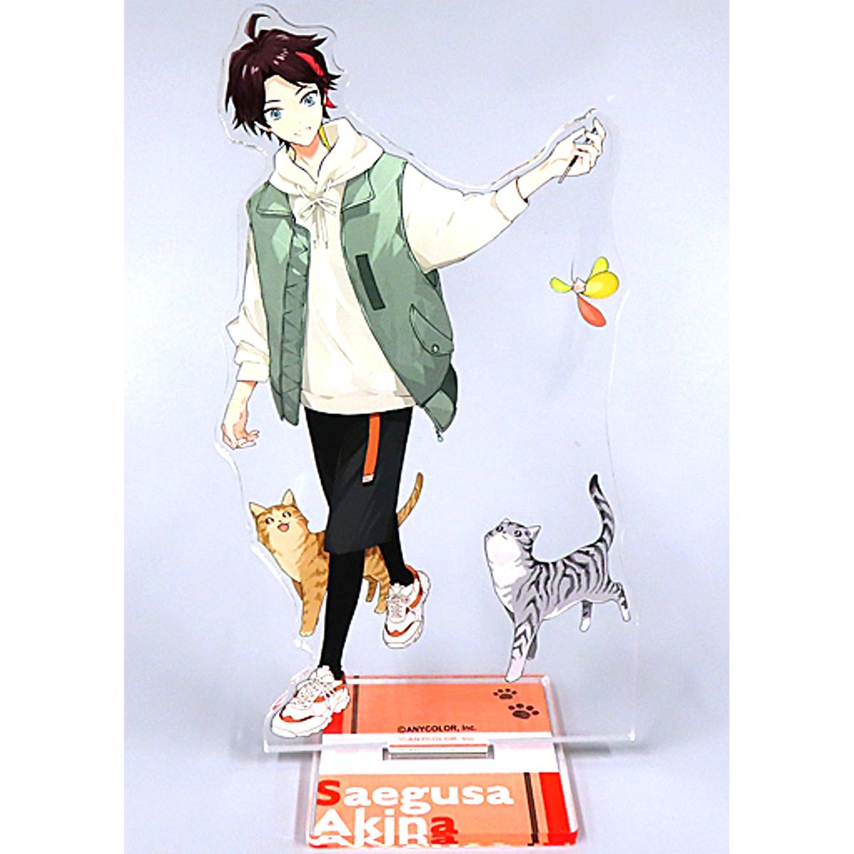 Saegusa Akina Acrylic Stand Virtual YouTuber Nijisanji NIJISANJI x Karaoke Manekineko: Holiday with cat [USED]