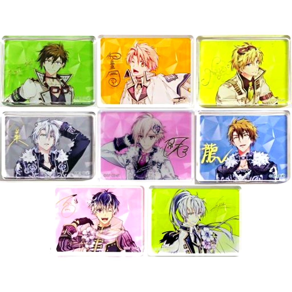 Set of 8 IDOLiSH7 Original Version Acrylic Block Collection BBOX BLACK or WHITE LIVE SHOWDOWN [USED]