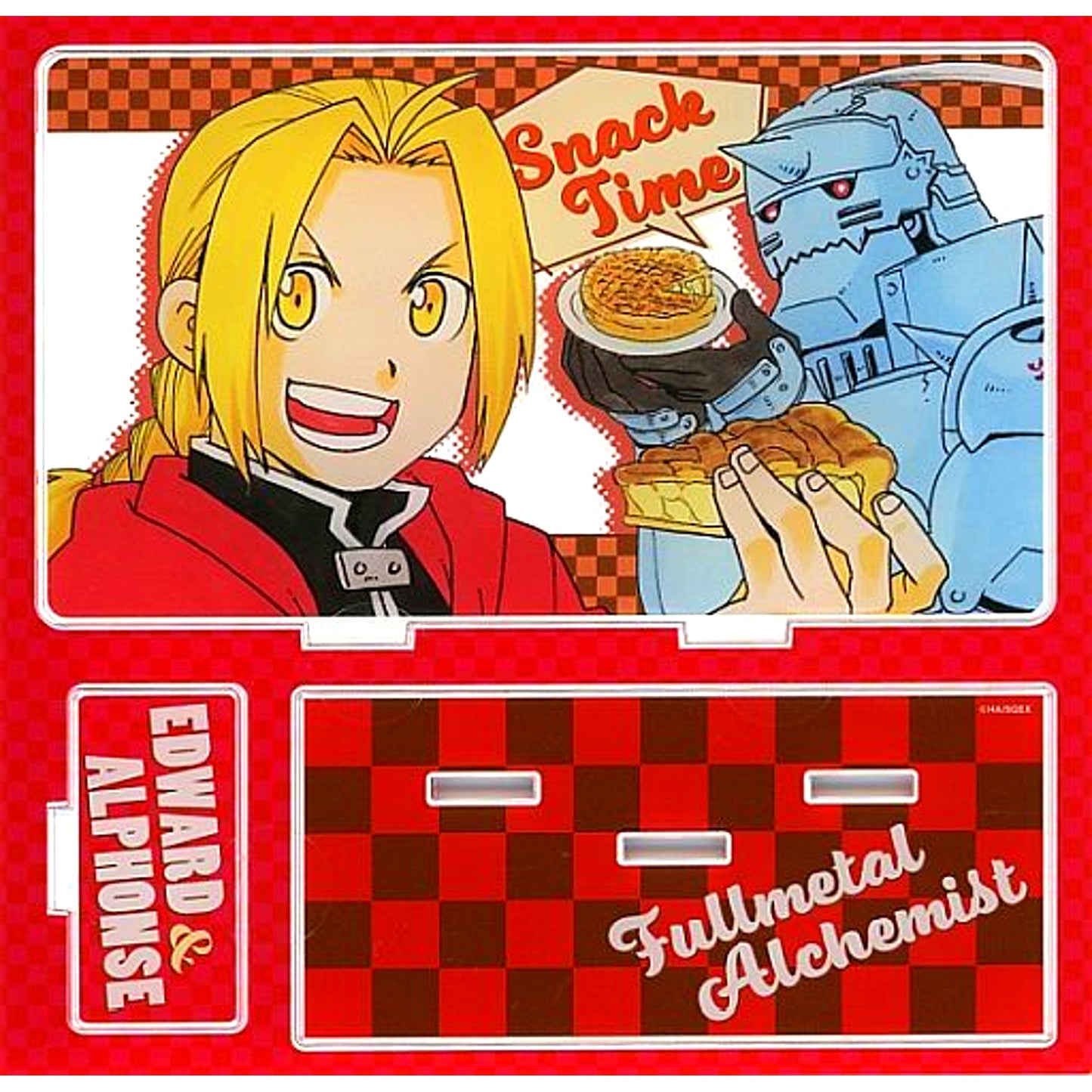 Edward and Alphonse Acrylic Diorama Stand Fullmetal Alchemist 20th Anniversary Cafe [USED]