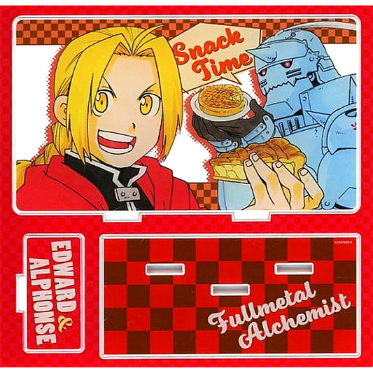 Edward and Alphonse Acrylic Diorama Stand Fullmetal Alchemist 20th Anniversary Cafe [USED]