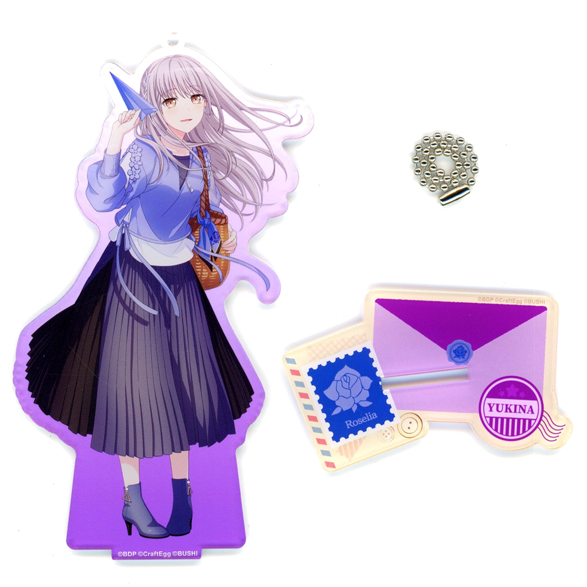 Yukina Minato Letter Ver. BanG Dream! Girls Band Party! Acrylic Stand Keychain [USED]