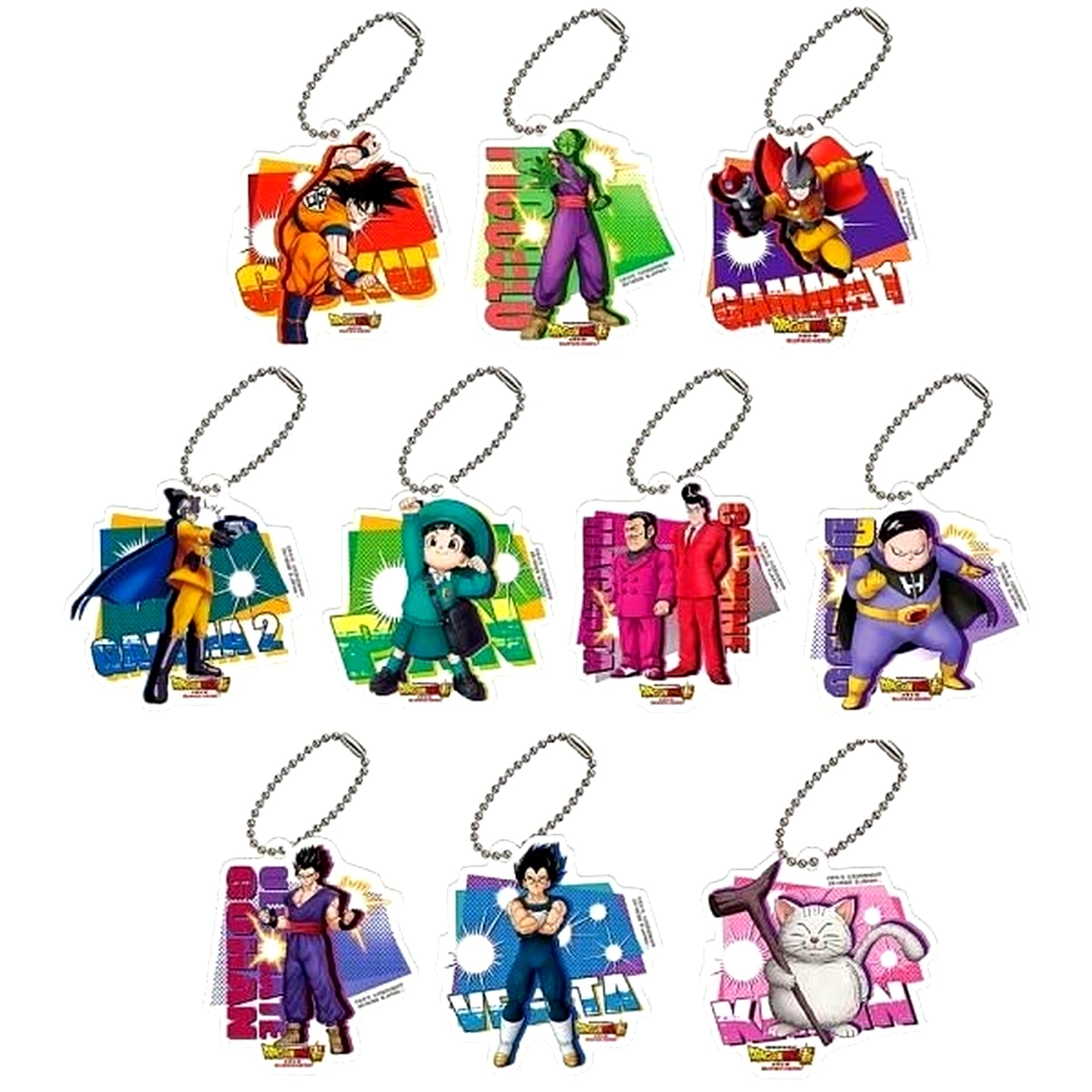 Set of 10 Dragon Ball Super Super Hero Acrylic Charm 1 [USED]