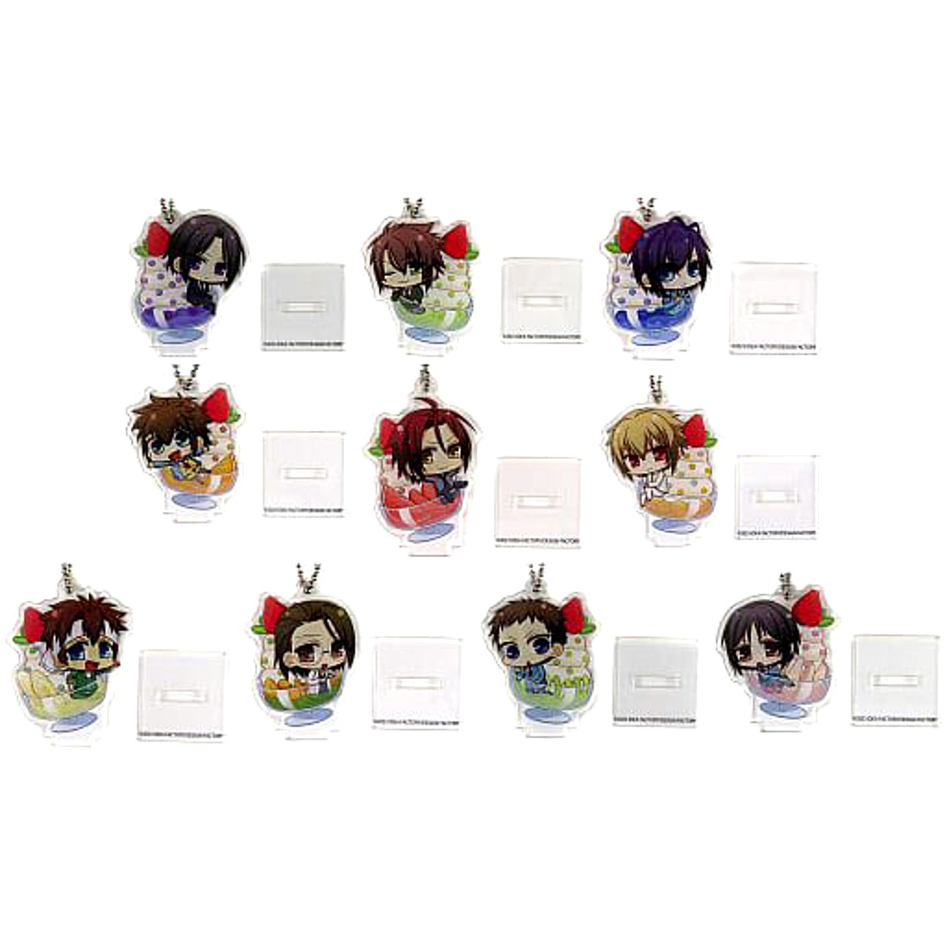 Hakuouki SSL: Sweet School Life for Nintendo Switch Toshizo Hijikata & Others Newly Drawn Chibi Character Acrylic Stand Keychain animate Limited Switch Software Bundled Benefits Set of 10 Keychains [USED]