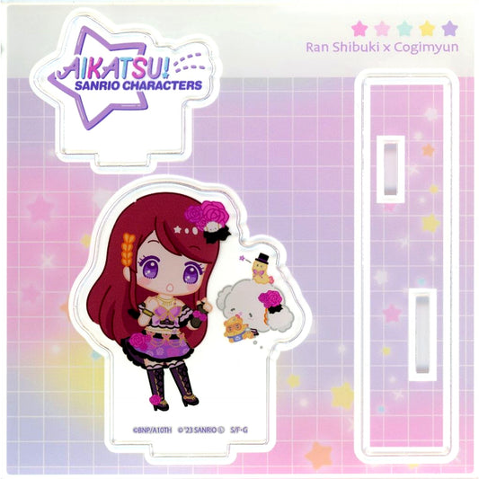 Ran Shibuki x Cogimyun 03. Mini Character Illustration Acrylic Figure Plate Aikatsu! x Sanrio Characters [USED]