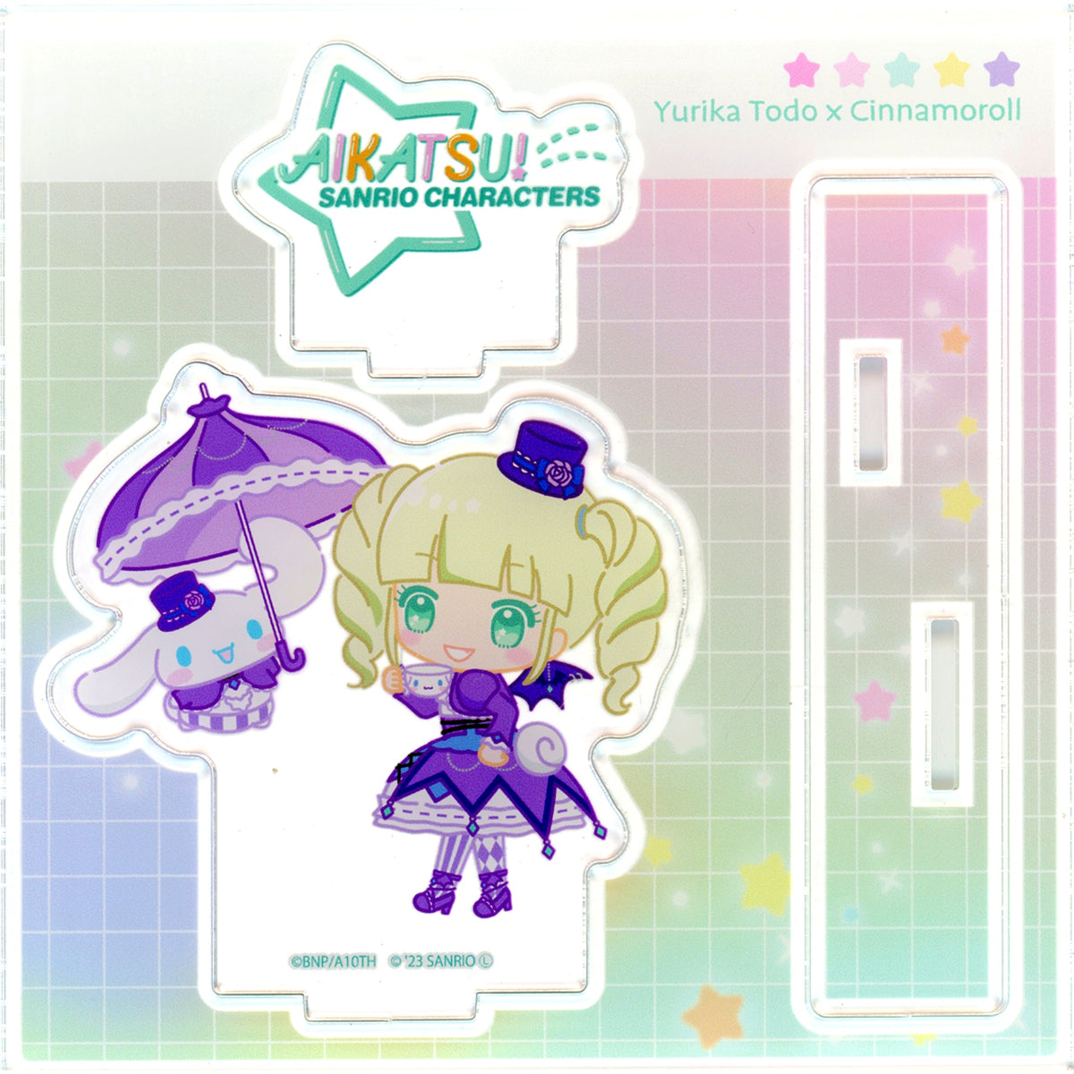 05 Yurika Todo x Cinnamon Roll Mini Character Illustration Acrylic Figure Plate Aikatsu! x Sanrio Characters [USED]