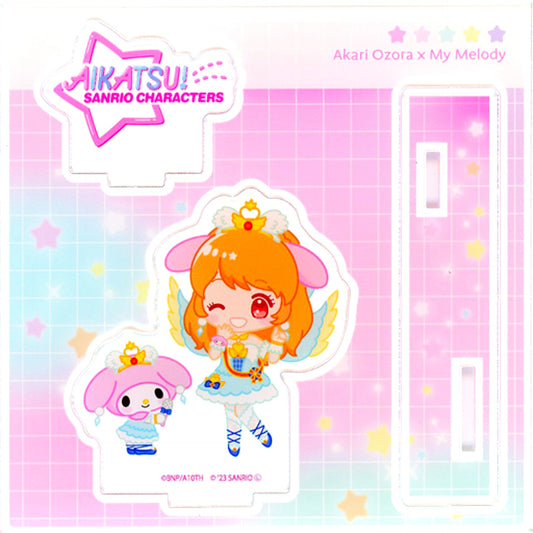 Akari Ozora x My Melody 07. Mini Character Illustration Aikatsu! x Sanrio Characters Acrylic Figure Plate [USED]