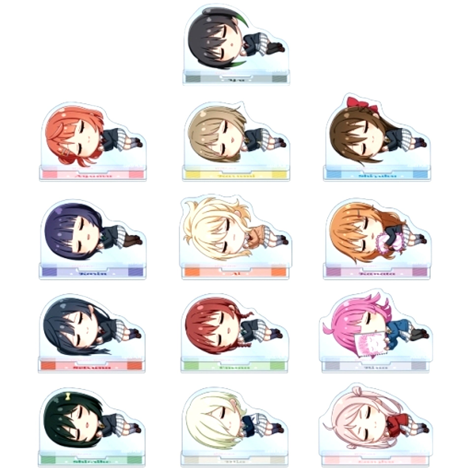 Set of 13 Love Live Nijigasaki High School Idol Club Trading Chibikoro Acrylic Stand [USED]