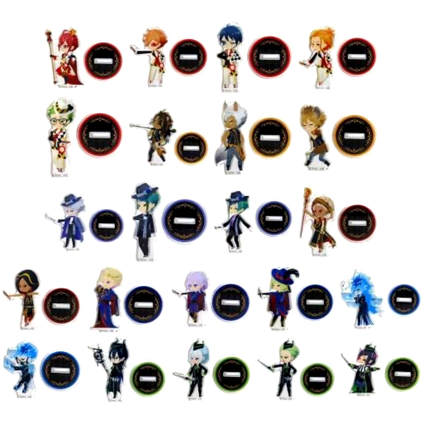 Set of 22 Disney Twisted Wonderland Dorm Uniform Ver. Mini Acrylic Stand Collection Vol.6 [USED]