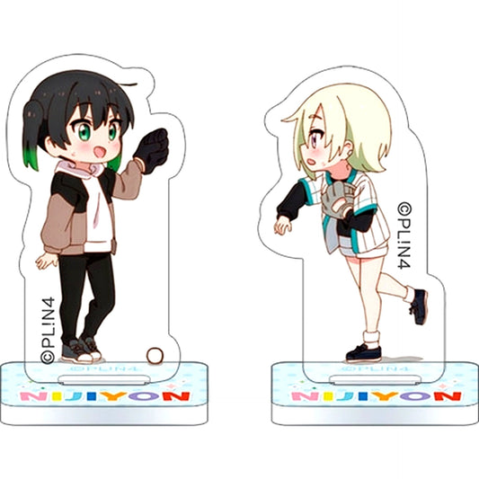 Yu Takasaki & Mia Taylor Nijiyon Animation Love Live Nijigasaki High School Idol Club Mini Acrylic Stand Collection Ending Ver. [USED]