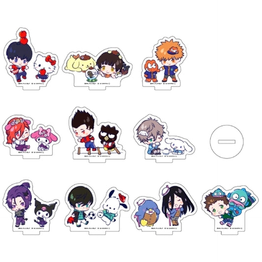 Set of 10 Blue Lock x Sanrio Characters 01. Mini Character Illustration Acrylic Petit Stand [USED]