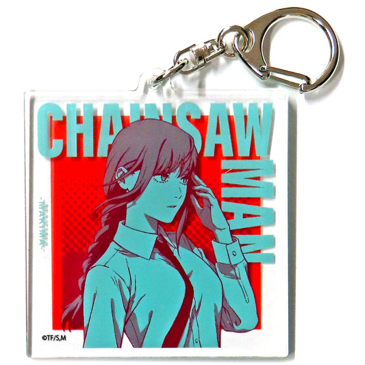 Makima Chainsaw Man MAPPA x TSUTAYA Mini Anime Key Animation Exhibition Acrylic Keychain [USED]