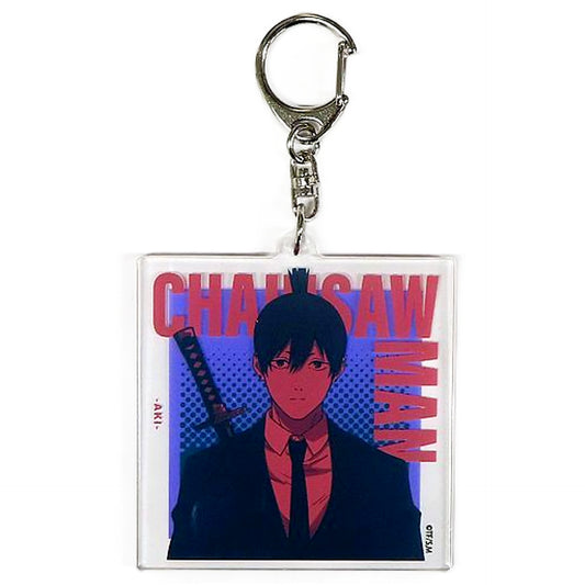 Chainsaw Man Aki Hayakawa Acrylic Keychain MAPPA TSUTAYA Chainsaw Man Mini Animation Artwork Exhibition Limited Keychains [USED]