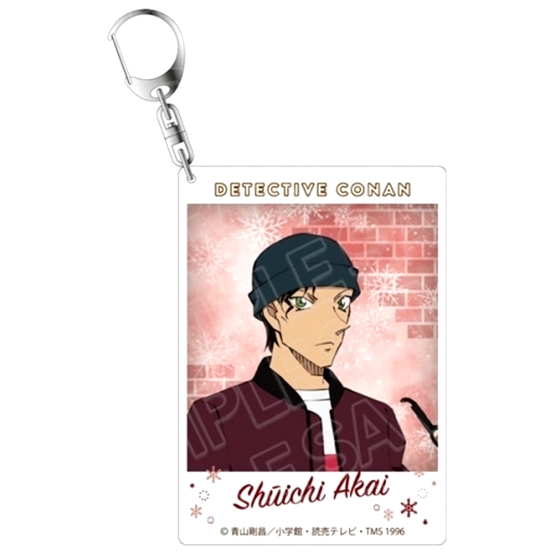 Shuichi Akai Snow Ver. Detective Conan Instant Photo Style Keychain [USED]