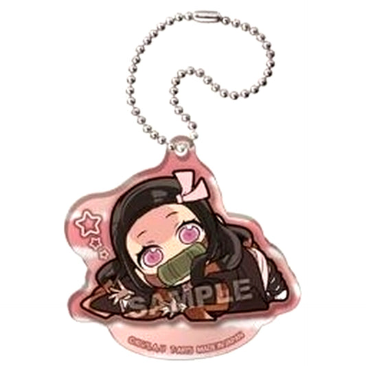 Nezuko Kamado Pita Deforme Demon Slayer Kimetsu no Yaiba Hotto Hitoyiki Acrylic Keychain [USED]