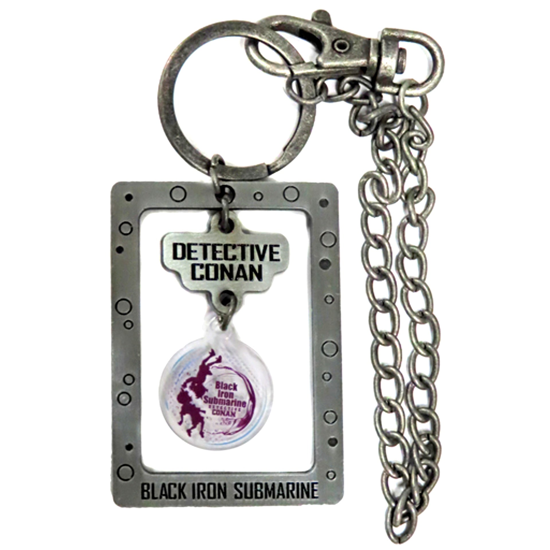 Conan Edogawa & Ai Haibara Detective Conan Black Iron Submarine Bag Charm Theater Goods [USED]