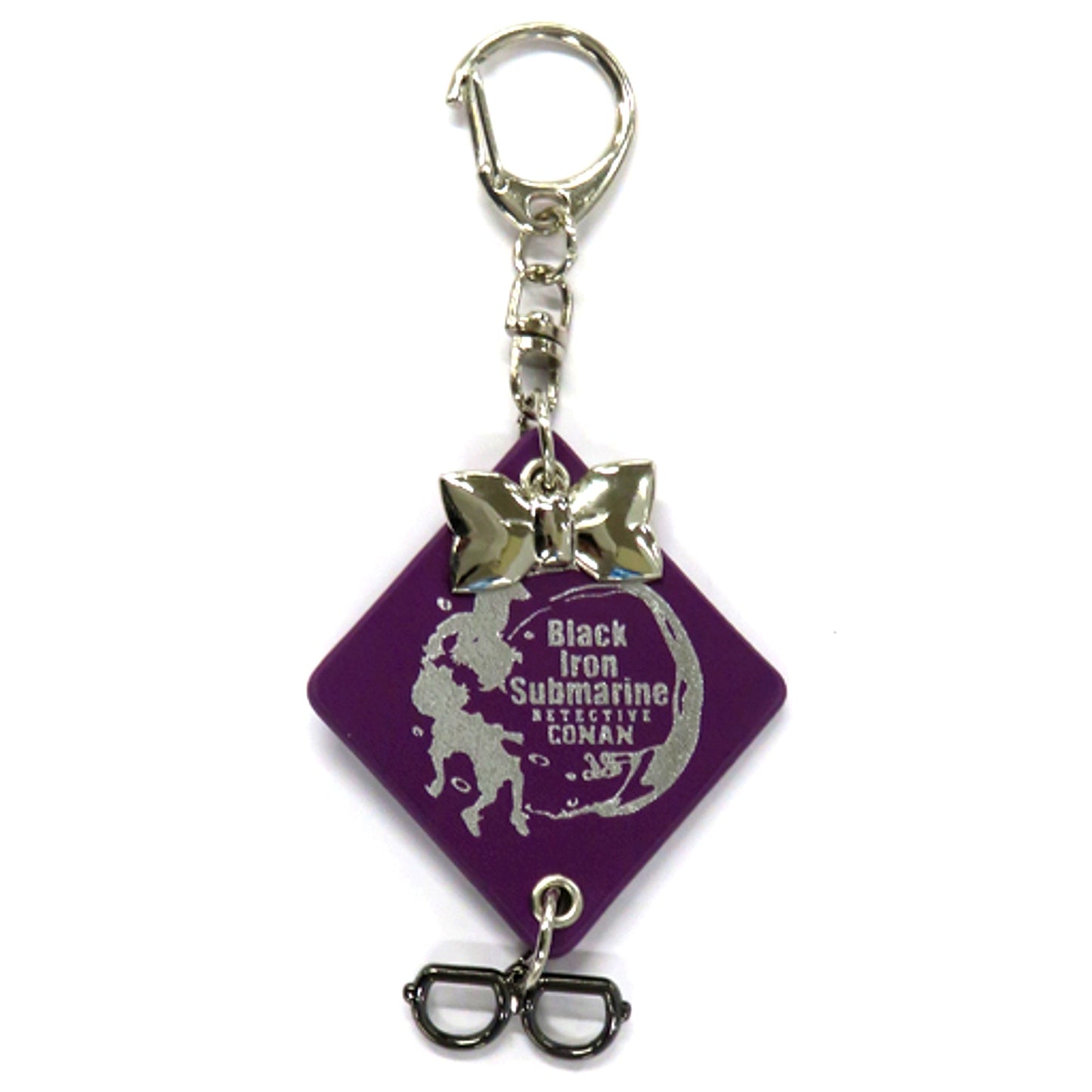 Conan Edogawa & Ai Haibara Purple Detective Conan Black Iron Submarine Keychain A Theater Goods [USED]