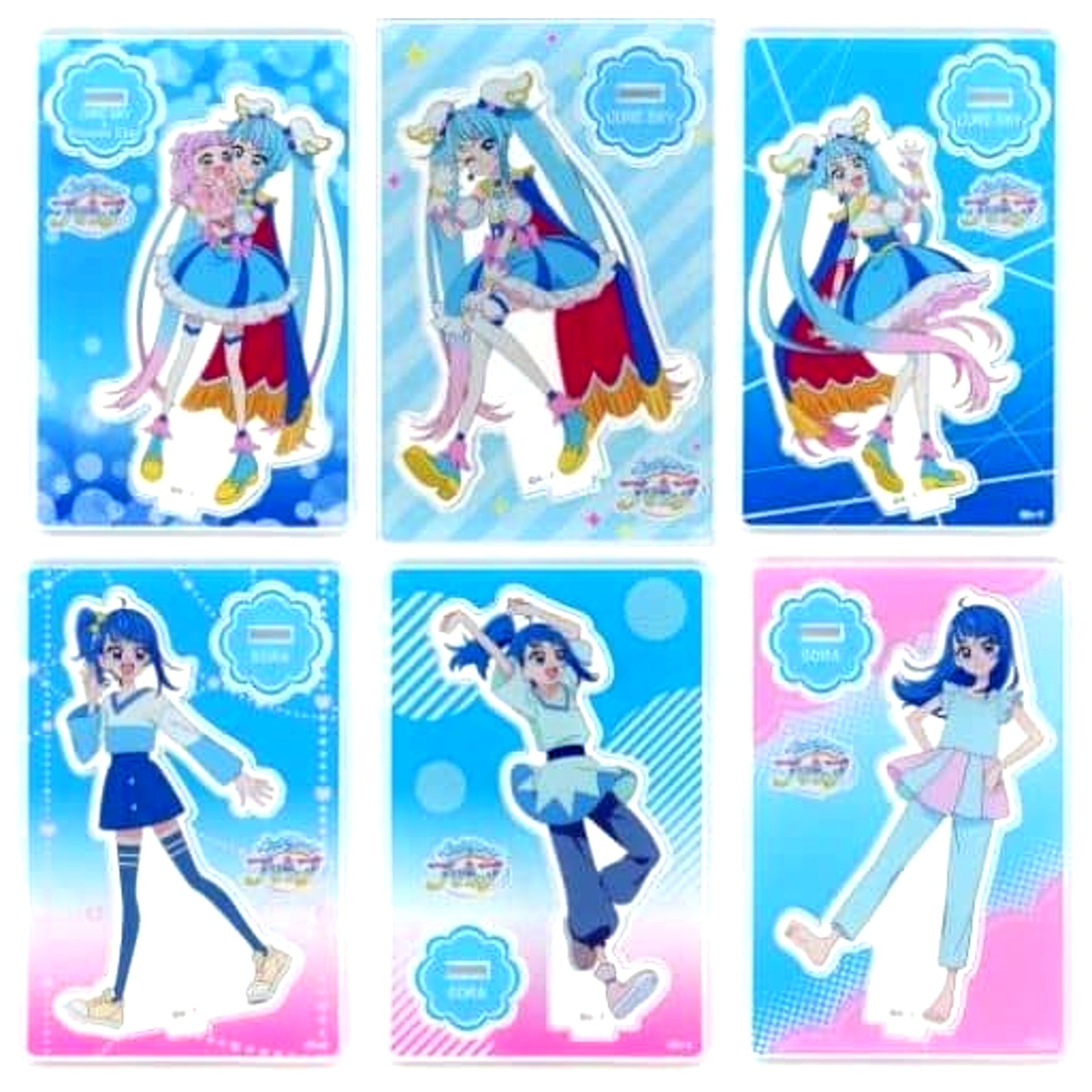 All 6 Types Set Soaring Sky! Pretty Cure Mini Acrylic Stand Vol.1 [USED]