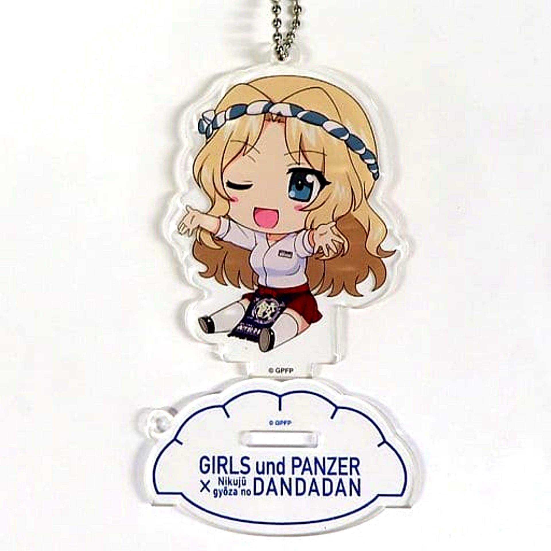 Girls und Panzer das Finale Kay Trading Acrylic Stand Charm Nikujiru Gyoza no Dandadan Collaboration [USED]