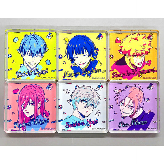Set of 6 Blue Lock Trading Mini Acrylic Block [USED]