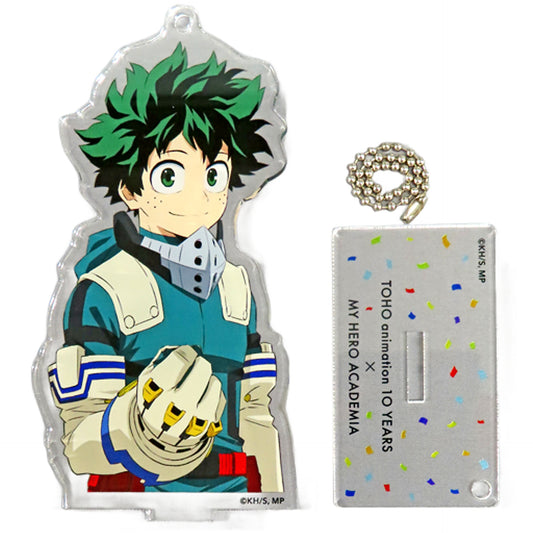 Izuku Midoriya My Hero Academia Acrylic Stand Keychain Toho Animation 10 Years Anime Japan 2023 Limited [USED]