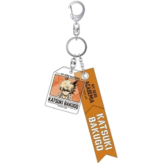 My Hero Academia Katsuki Bakugo Synthetic Leather Ribbon Keychain Keychains [USED]