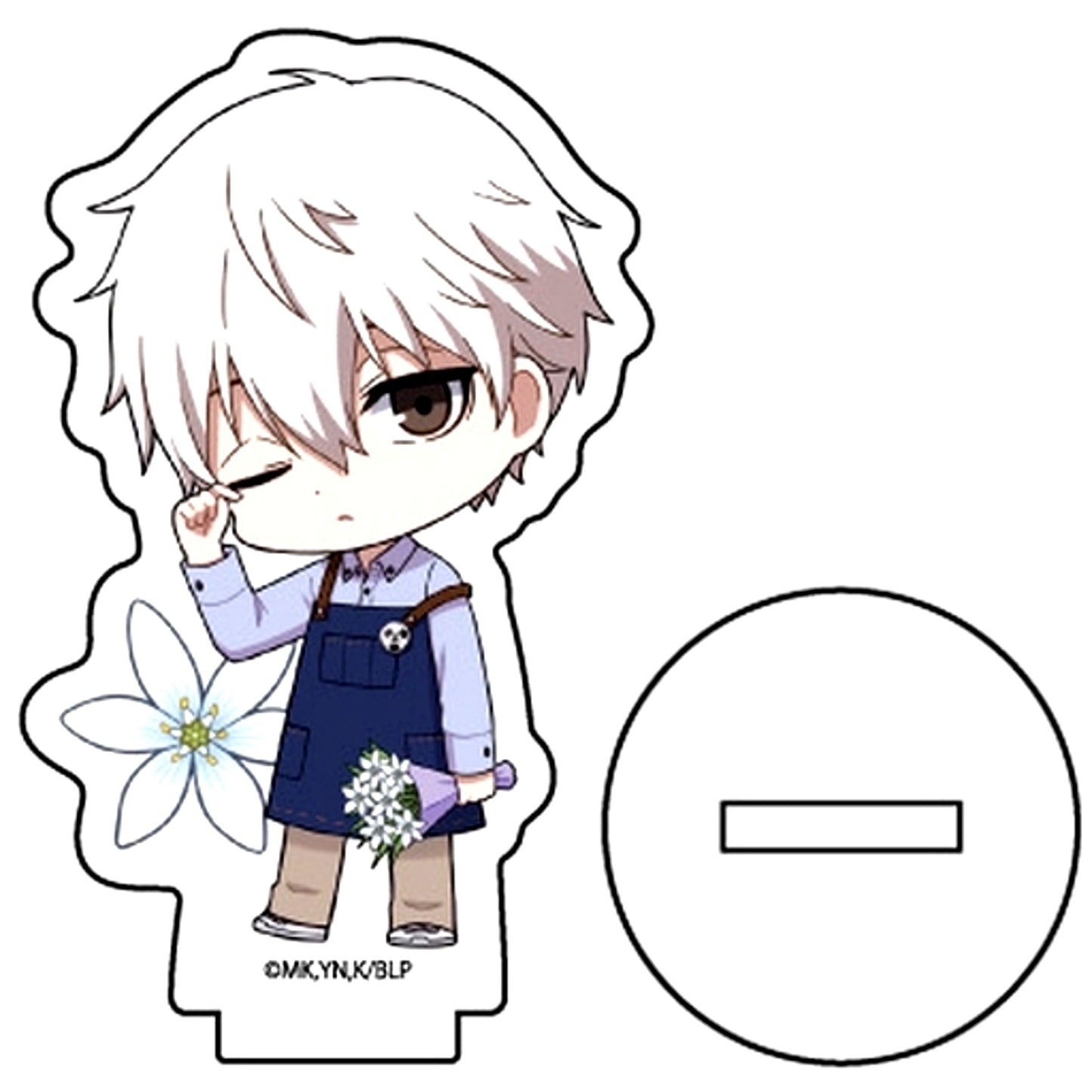 Seishiro Nagi Acrylic Petit Stand Blue Lock 05. Flower Ver. Chibi Illustration [USED]