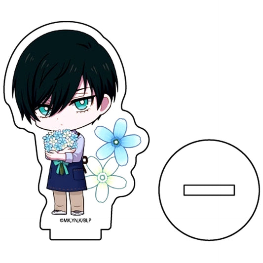 Rin Itoshi 05. Flower Ver. Blue Lock Mini Character Illustration Acrylic Petit Stand [USED]
