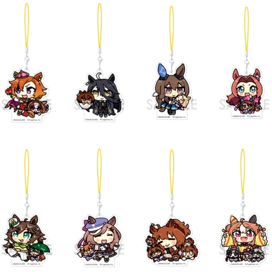 Set of 8 Umamusume Pretty Derby Acrylic Strap With Plush Vol.4 [USED]