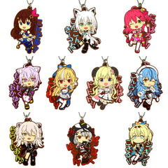 VTuber Hololive Shirakami Fubuki & Others All 10 Types Set Ichiban Kuji Vol.2 Rubber Charm Kyunchara Illustrations Kyunchara Prize Charm [USED]
