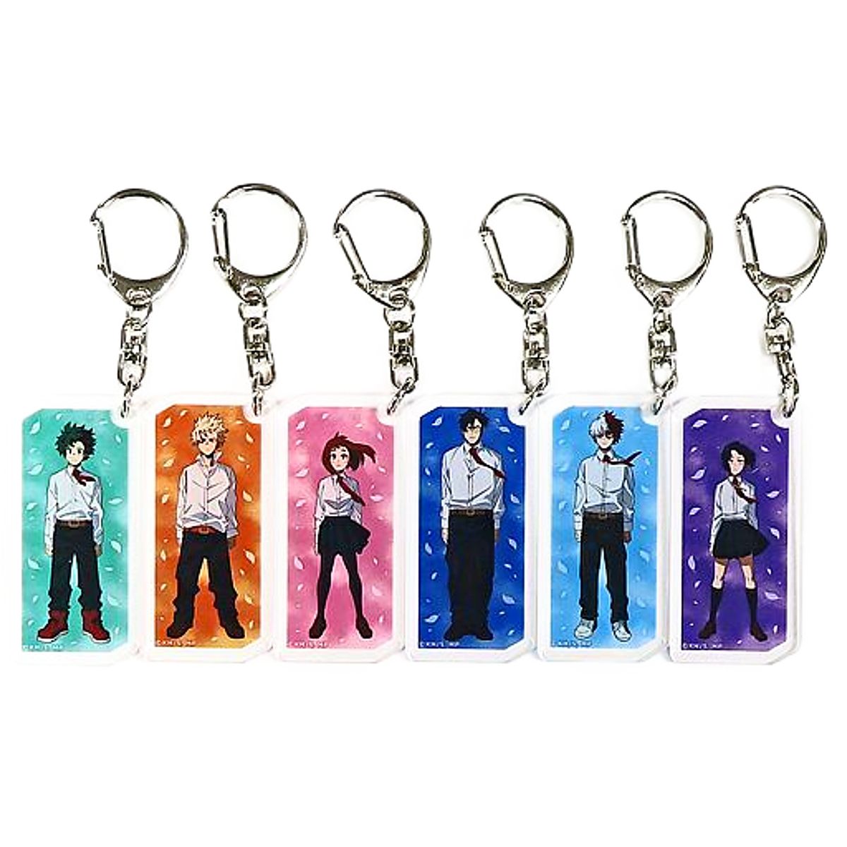 My Hero Academia Izuku Midoriya & Others Trading Acrylic Keychains All 6 Types Set Keychains [USED]
