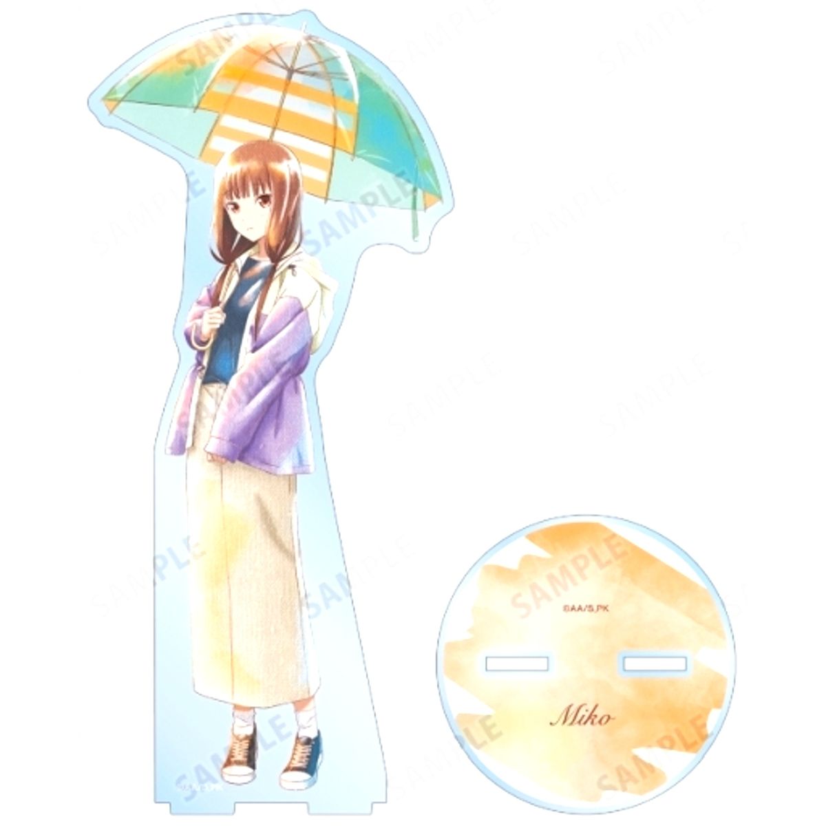 Miko Iino Rainy Day Outing Ver. Illustration Ani-Art Aqua Label Big Acrylic Stand Kaguya-sama: Love is War - The First Kiss That Never Ends [USED]