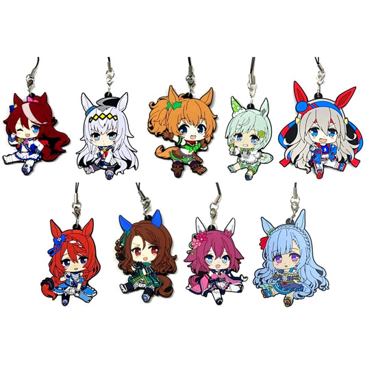 Set of 9 Umamusume: Pretty Derby Petanko Trading Rubber Strap Vol.2 [USED]