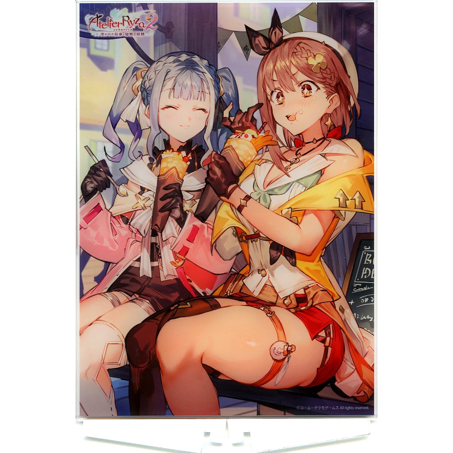 Patricia Abelheim & Reisalin Stout Friendly Crepe Shop B5 Acrylic Plate Atelier Ryza 2 Lost Legends & the Secret Fairy Atelier Series 25th Anniversary Goods [USED]