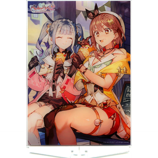 Patricia Abelheim & Reisalin Stout Friendly Crepe Shop B5 Acrylic Plate Atelier Ryza 2 Lost Legends & the Secret Fairy Atelier Series 25th Anniversary Goods [USED]