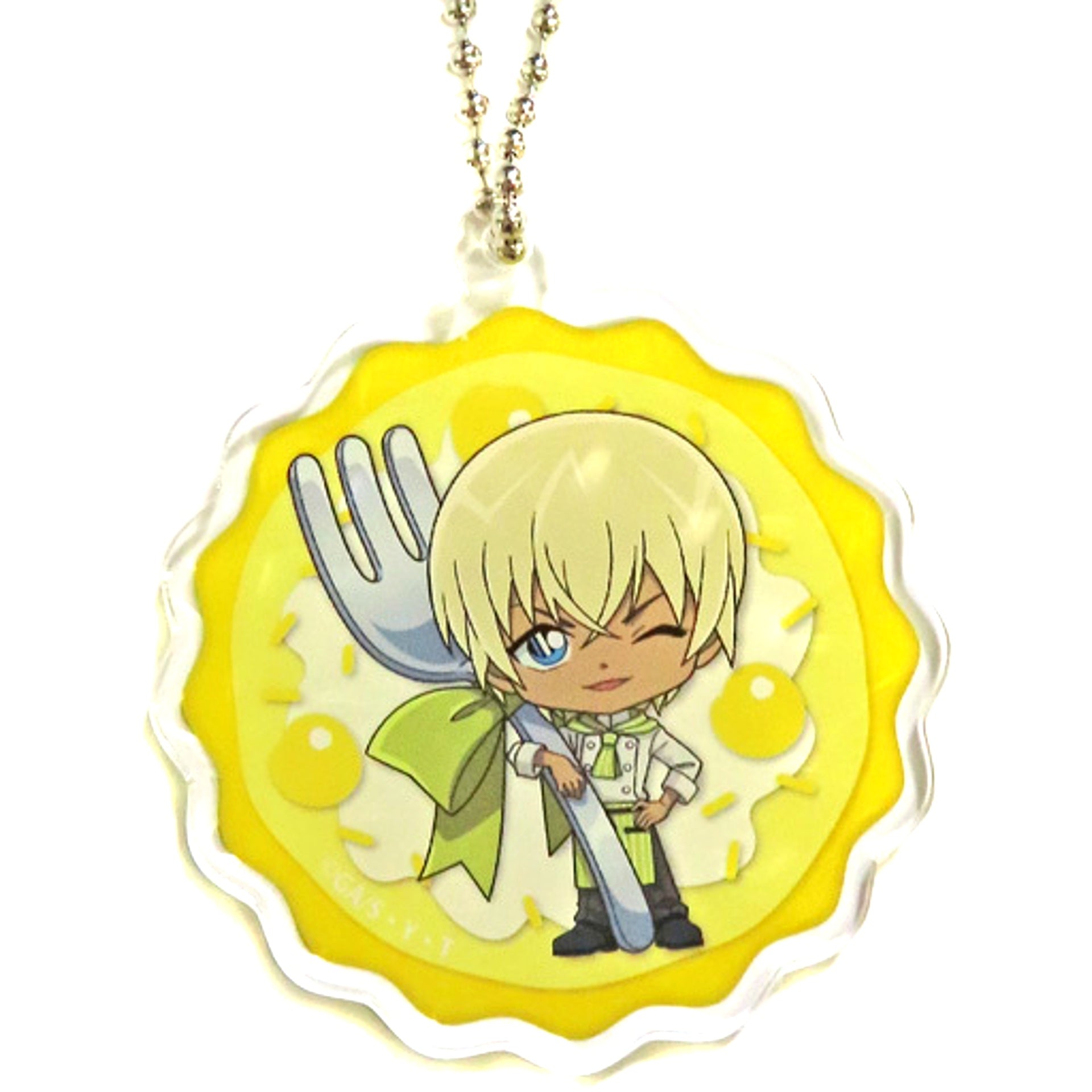Toru Amuro Detective Conan Black Iron Submarine x Cake.jp Original Acrylic Keychain [USED]