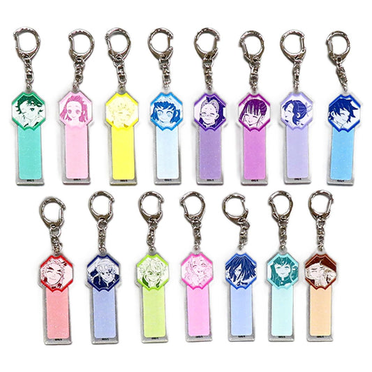 Demon Slayer: Kimetsu no Yaiba Shinazugawa Genya & Others Name Tag Collection Koyoharu Gotoge Original Art Exhibition Nagoya Limited All 15 Types Set Keychains [USED]
