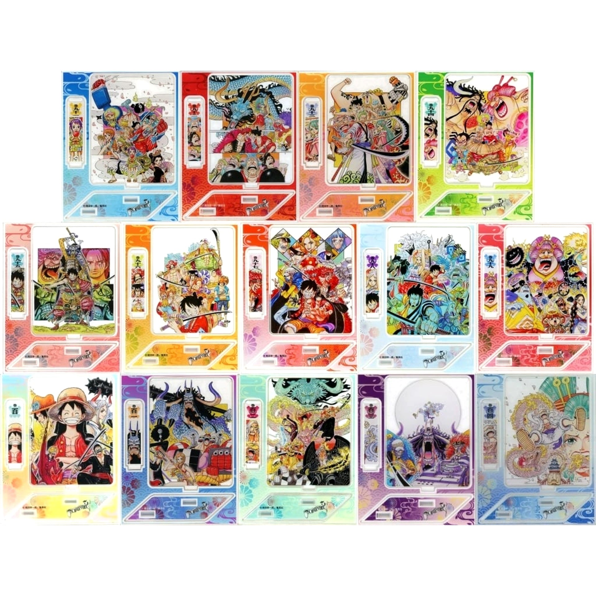 One Piece All 14 Types Set Comic Acrylic Stand Collection Vol.91–104 Acrylic Stands [USED]