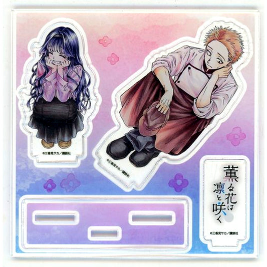 Kaoruko Waguri & Rintaro Tsumugi Acrylic Figure Plate Comics The Fragrant Flower Blooms With Dignity Vol. 1 TSUTAYA Limited Paid Bonus [USED]