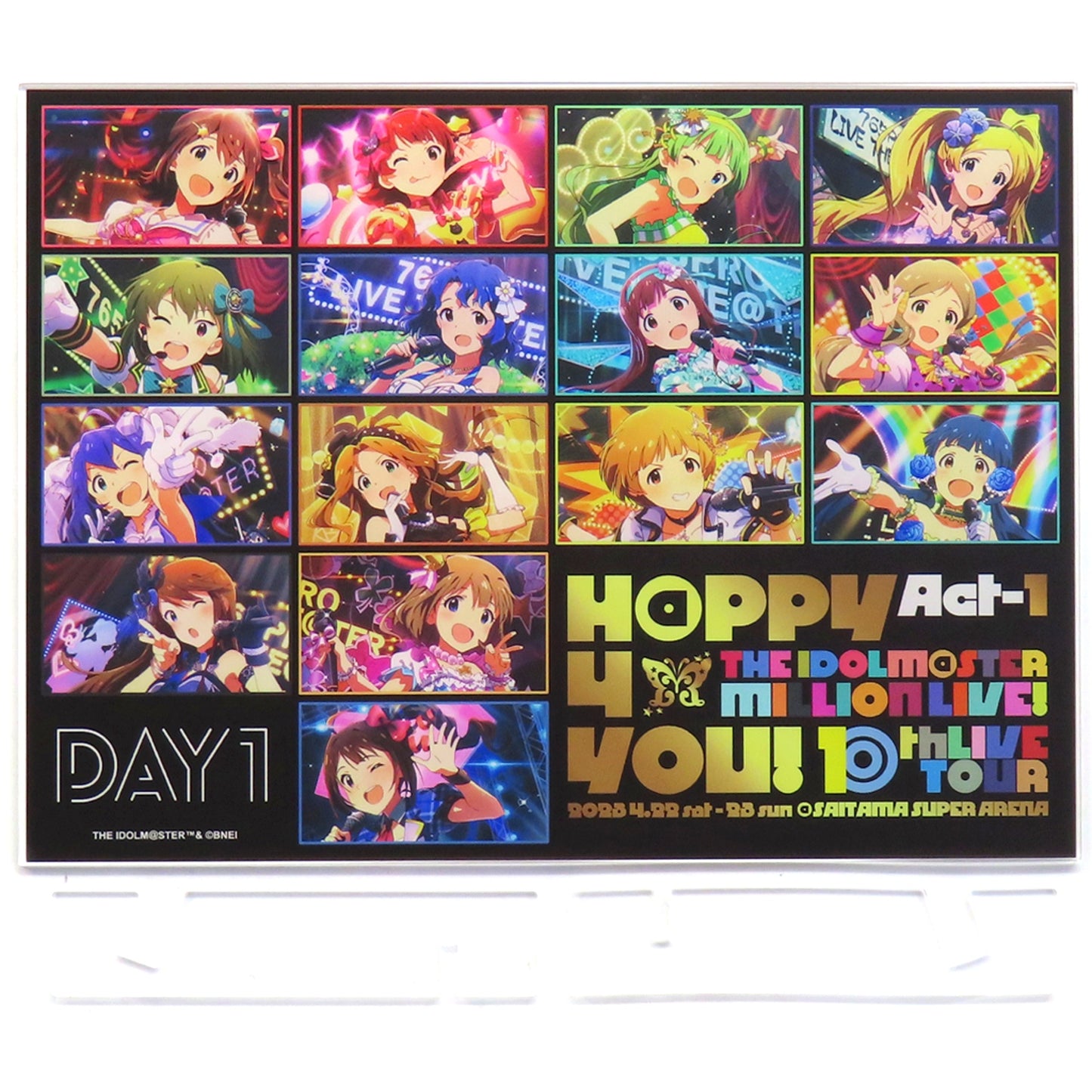 Group THE IDOLM@STER MILLION LIVE! Commemorative Official Acrylic Panel DAY1 10thLIVE Act-1 [USED]